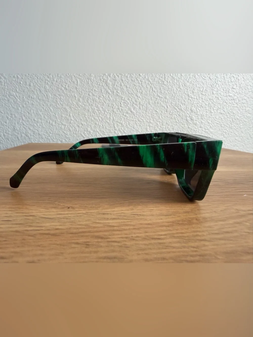 Men's Green Tortoiseshell Square Sunglasses